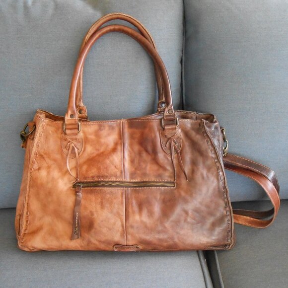 RARE COLD BREW Bed Stu Rockaway Crossbody Leather Bag - Picture 3 of 16